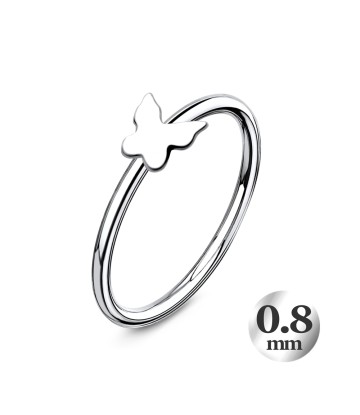 Butterfly Shaped Nose Rings NSKR-12n (0.8mm)